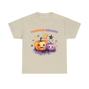 Halloween t shirt pumpkin dreams pastel colors gift for whole family fall fun stocking stuffer Unisex Heavy Cotton Tee