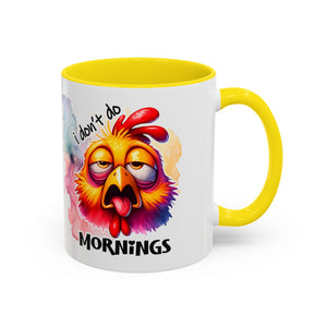 Funny Morning Coffee Mug, Humor Mug, Gift for Coffee Lovers, Sleepy Chicken Mug, Cute Drinkware, Holiday Present