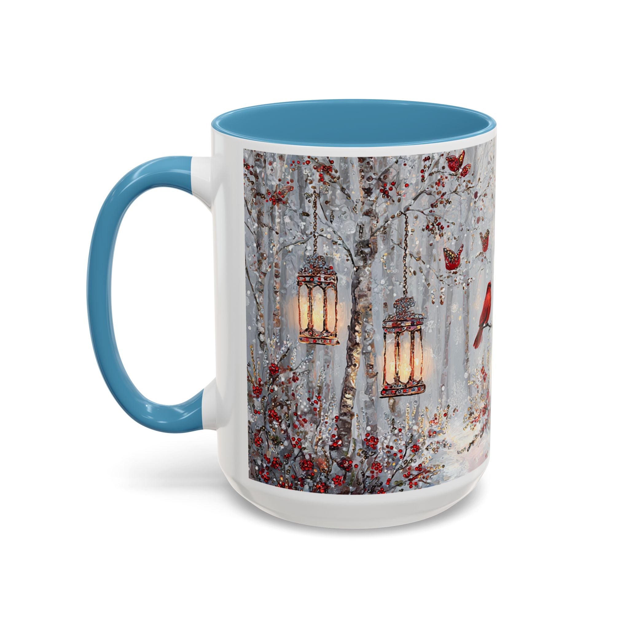 Winter Wonderland Coffee Mug - Snowman & Cardinals Design (11/15oz)