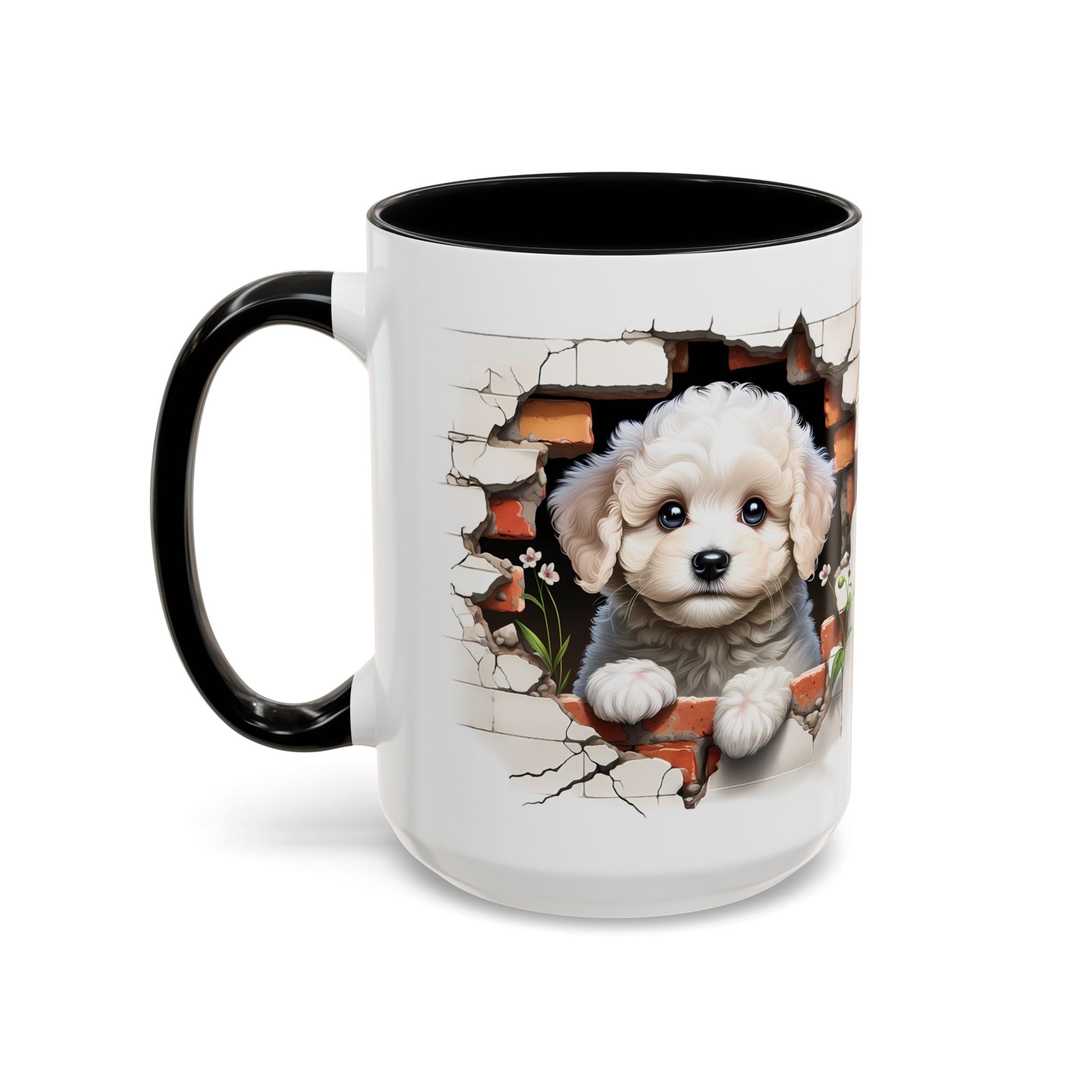 Cute Puppy Accent Coffee Mug - Adorable Dog Lover Gift, Pet-Themed Mug, Home Decor, Ideal for Gifts, Animal Enthusiast