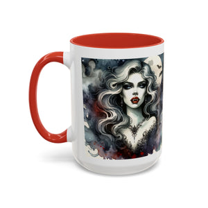 Gothic vampire Elegance Coffee Mug,  Halloween Decor, Dark Art Mug, Spooky Homeware
