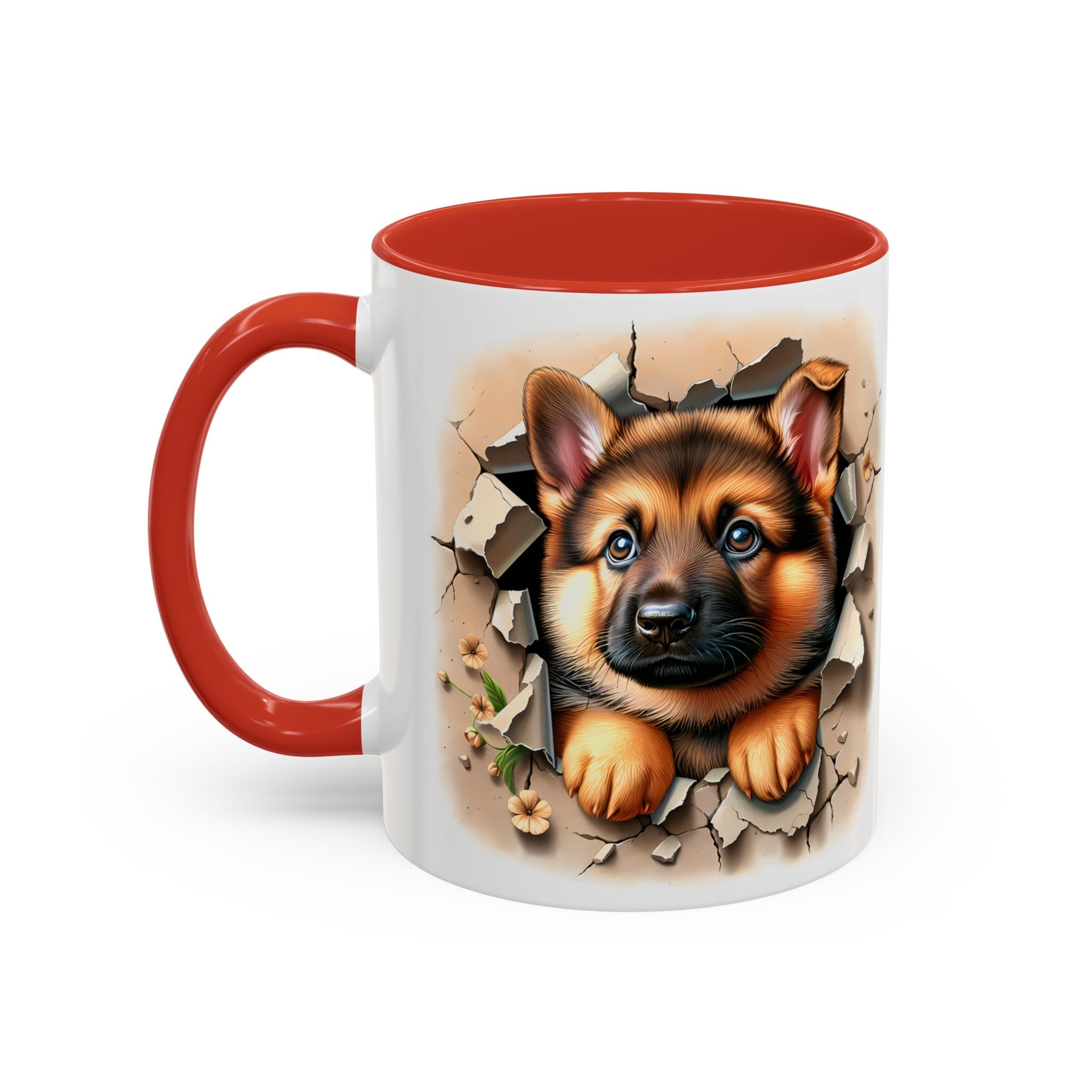 German Shepherd Accent Coffee Mug | Dog Lover Gift, Tasty Hot Beverage Cup, Pet Themed Kitchenware, Animal Adoption Cup, Unique Pet Gift