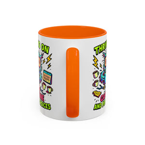 Thriving on Caffeine Mug | Funny Owl Coffee Cup | Gift for Coffee Lovers | Cute Kitchen Decor | Birthday, Holiday Gift