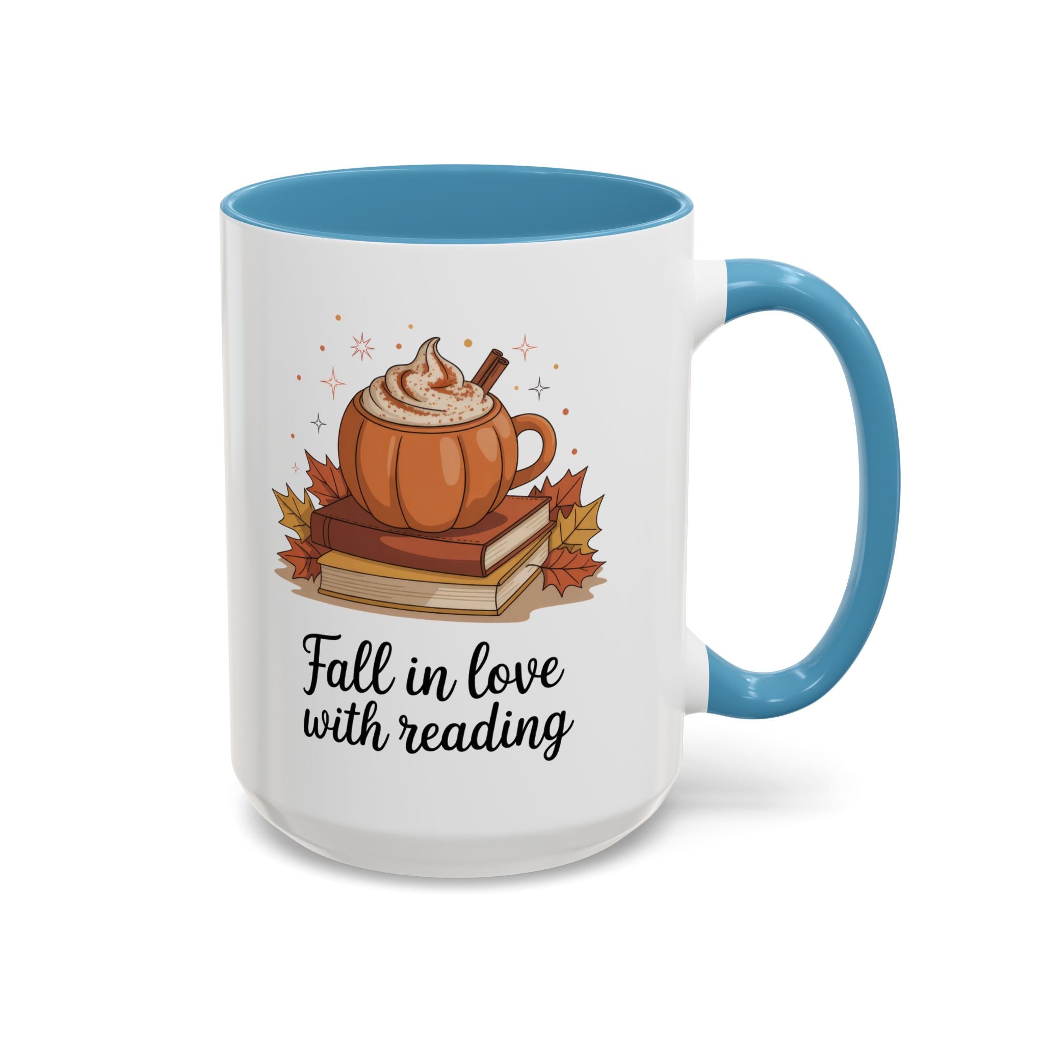 Fall-Themed Coffee Mug for Book Lovers
