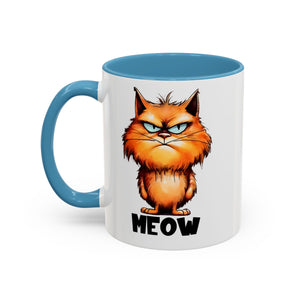 Funny grumpy  Cat Accent Coffee Mug - Perfect Gift for Cat Lovers, Meow Mug, Pet Owner Present, Caffeine Fix, Novelty Drinkware