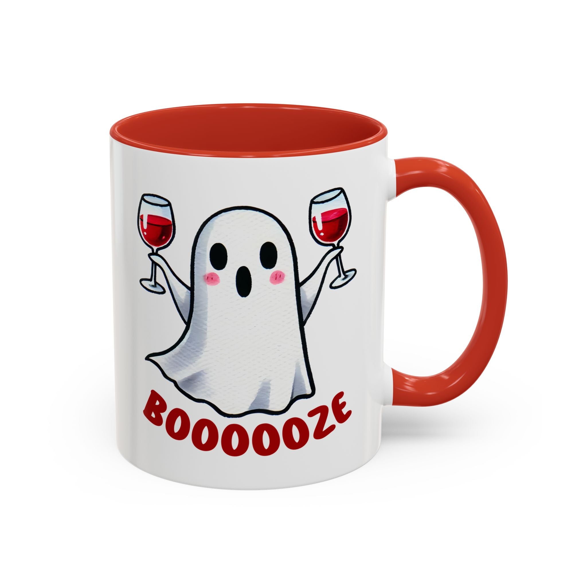 Boozy Ghost Accent Coffee Mug | Funny Halloween Tea Cup, Spooky Gift, Halloween Decor, Ghost Mug for Parties, Unique Drinkware