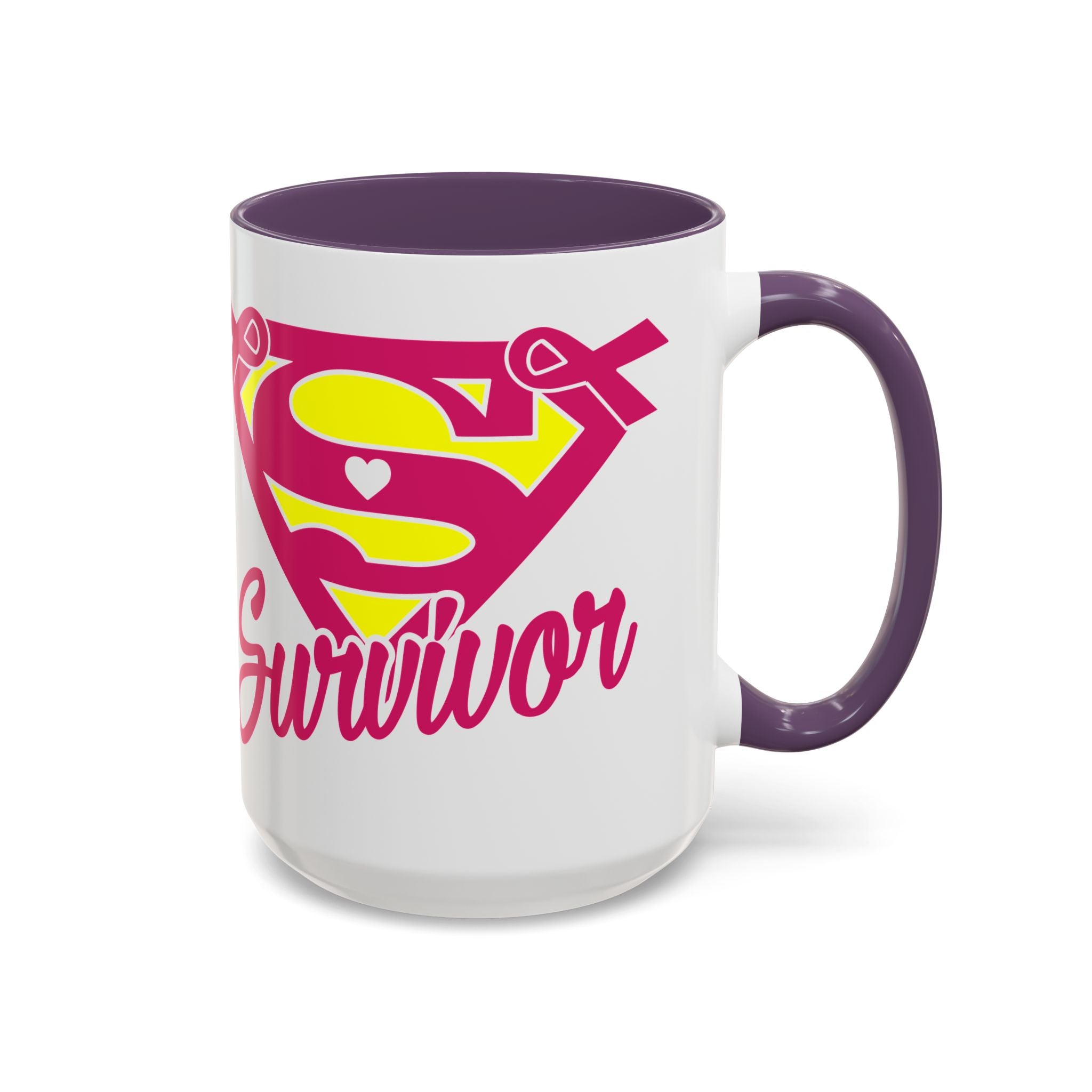 Survivor Mug 11oz & 15oz | Cancer Awareness, Motivational Gift, Empowerment, Superhero Theme, Unique Coffee Cup