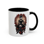 Gothic Elegance Coffee Mug - Unique Black Accent Mug for Witchy Vibes, Perfect Gift for Halloween, Goth Decor, Coffee Lovers, & Spooky