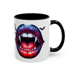 Vampire Lips Coffee Mug, Gothic Drinkware, Halloween Gift, Spooky Kitchen Decor, Vampires, Halloween Party Accessories