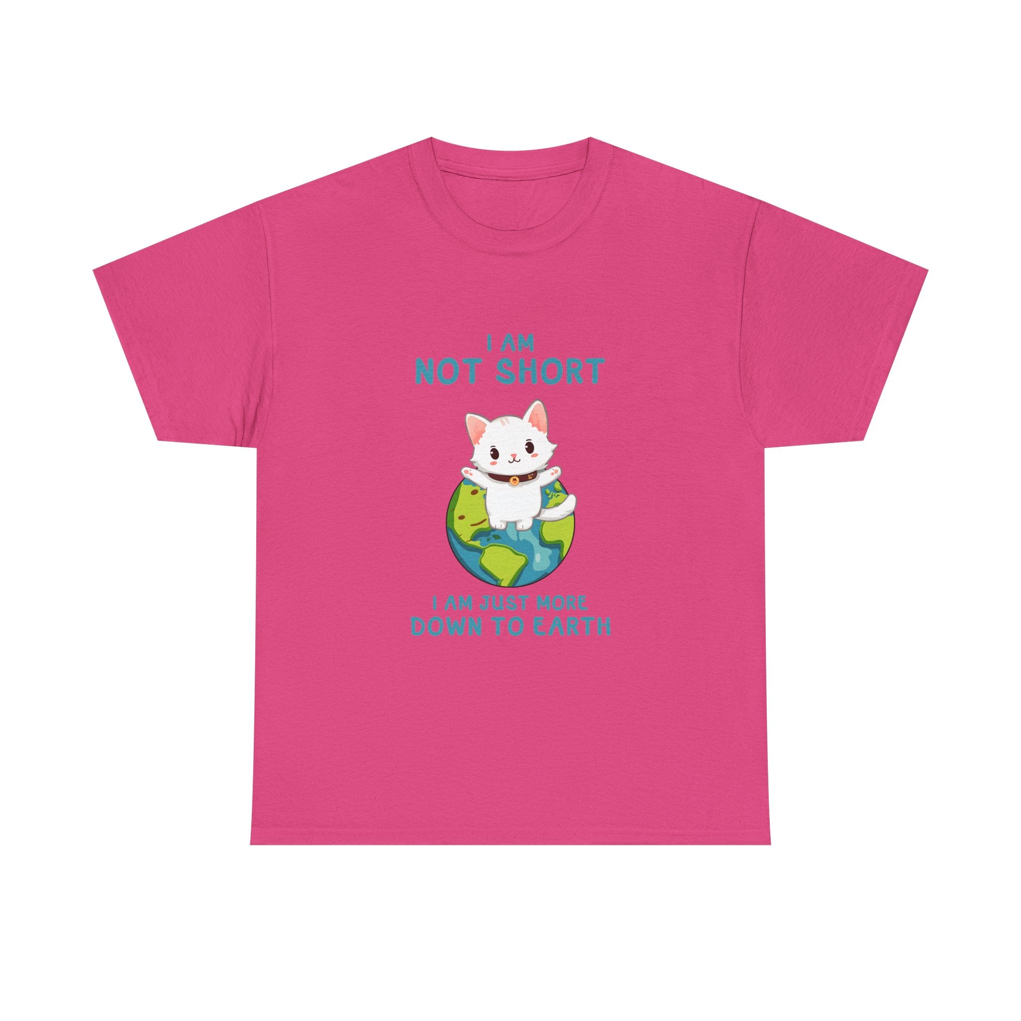 Cute Cat Earth T-Shirt, Funny Tee  Gift for Cat Lovers, Short Awareness Message, Casual Wear, Animal Lover Apparel