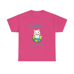 Cute Cat Earth T-Shirt, Funny Tee  Gift for Cat Lovers, Short Awareness Message, Casual Wear, Animal Lover Apparel
