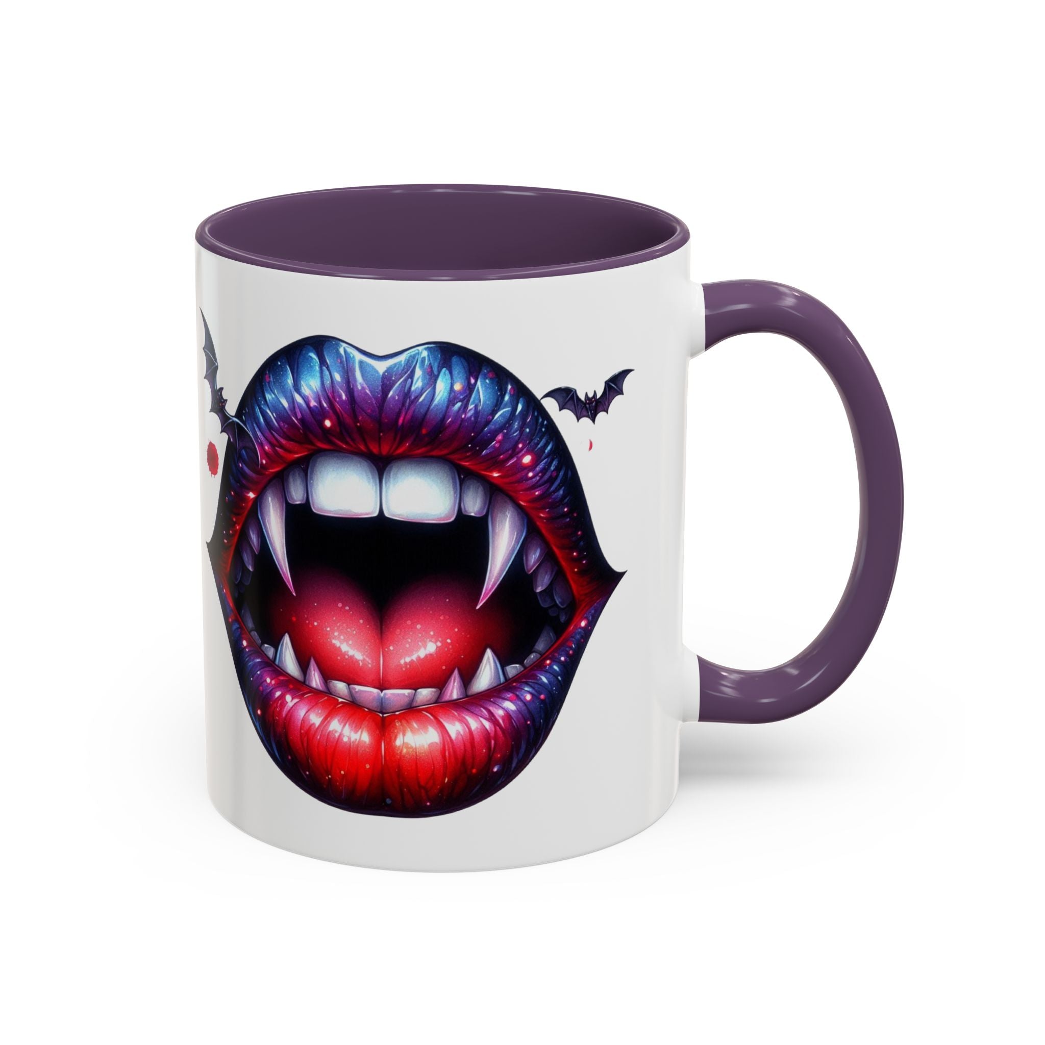 Vampire Lips Coffee Mug, Gothic Drinkware, Halloween Gift, Spooky Kitchen Decor, Vampires, Halloween Party Accessories