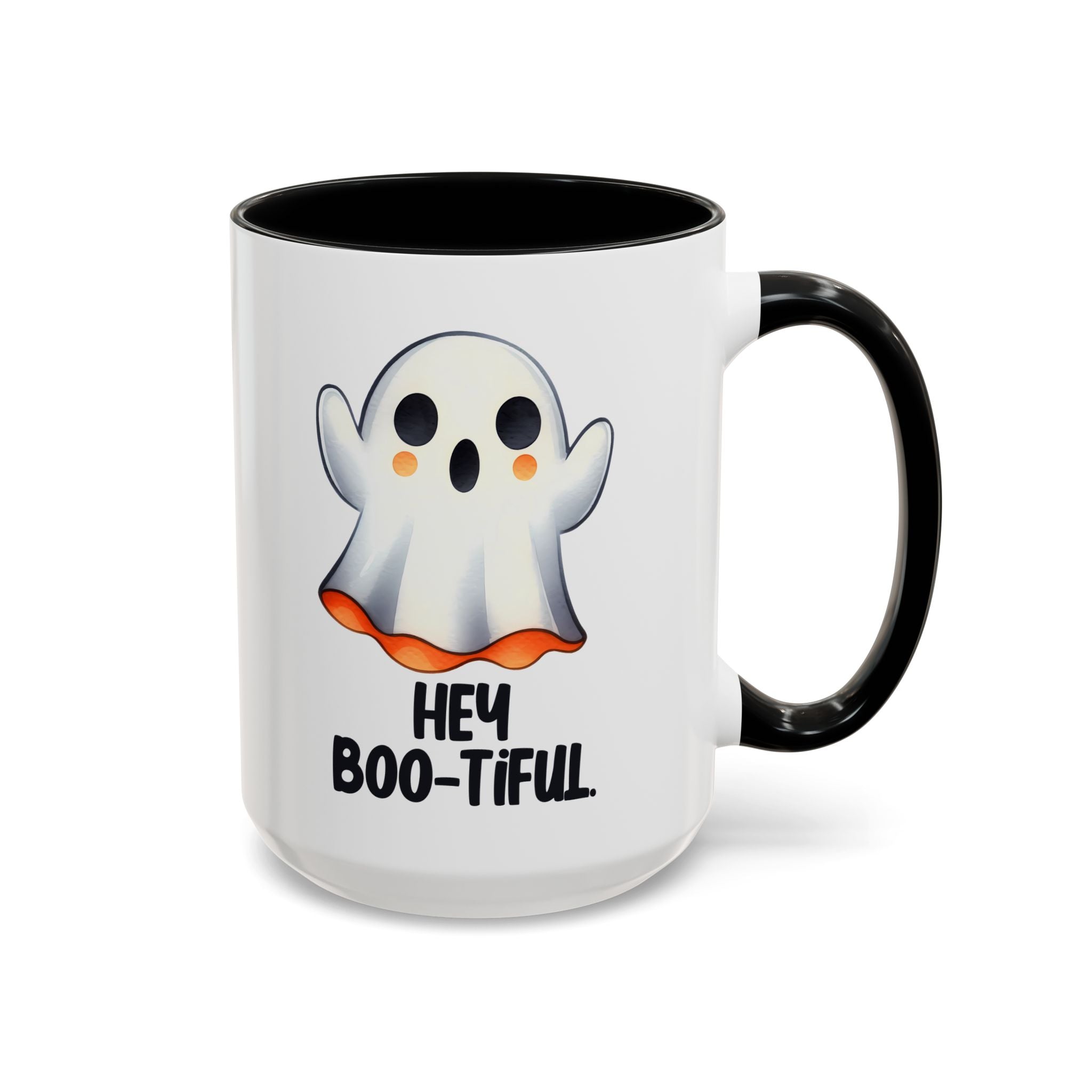 Hey Boo-tiful Ghost Coffee Mug, Halloween Mug, Cute Gift, Spooky Decor, Fun Mug