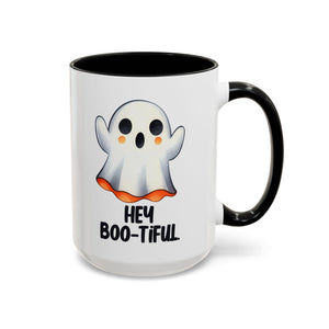 Hey Boo-tiful Ghost Coffee Mug, Halloween Mug, Cute Gift, Spooky Decor, Fun Mug