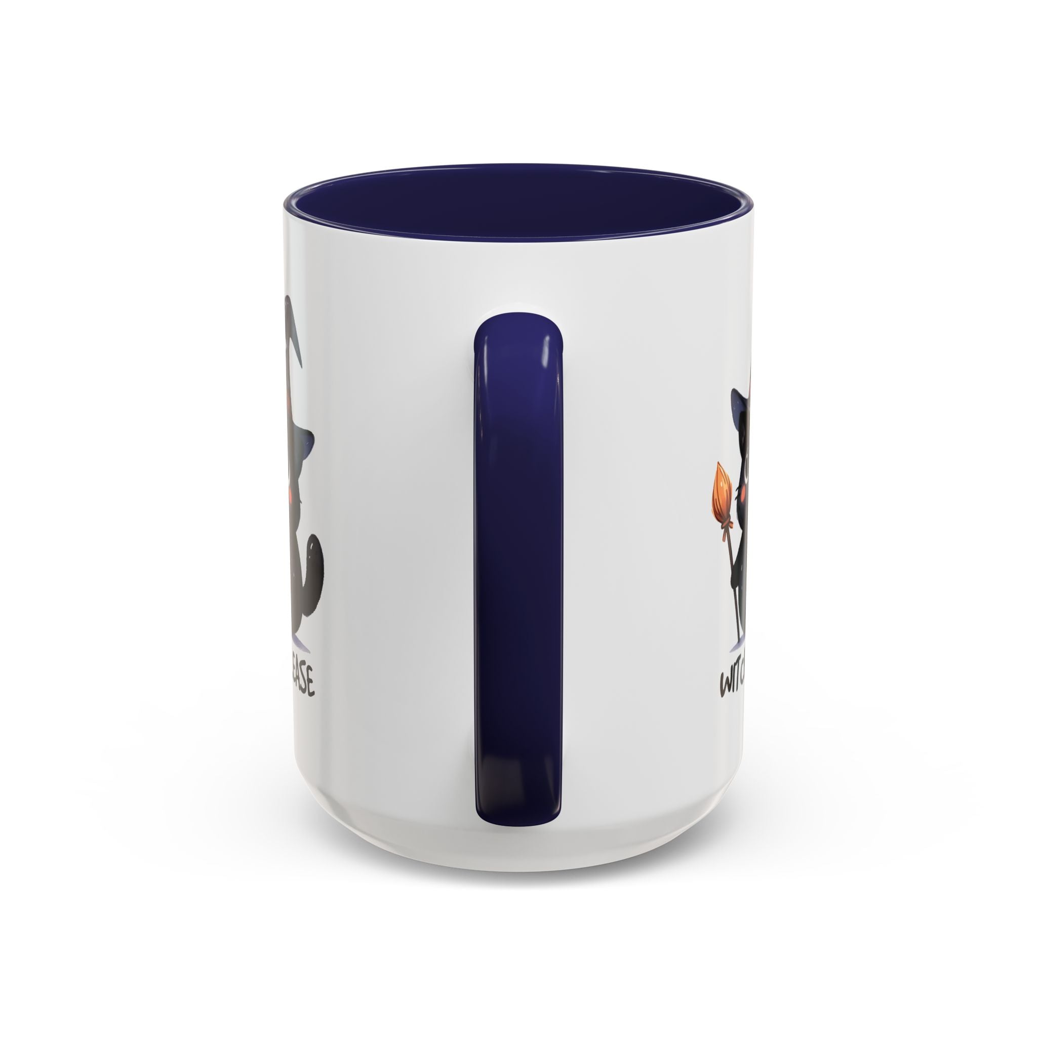 Cute Witch Cat Coffee Mug - Perfect for Halloween, Cat Lover Gift, Witch Please Design, Black Cat Mug, Cozy Drinkware