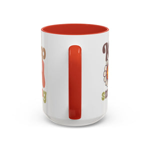 Keep Smiling Floral Coffee Mug - Cheerful 11 & 15oz Accent Mug for Daily Motivation