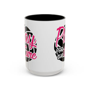 Volleyball  Coffee Mug, Play for the Cure Cup, Sports Gift , Athletes, Cancer Awareness, Inspirational Mug