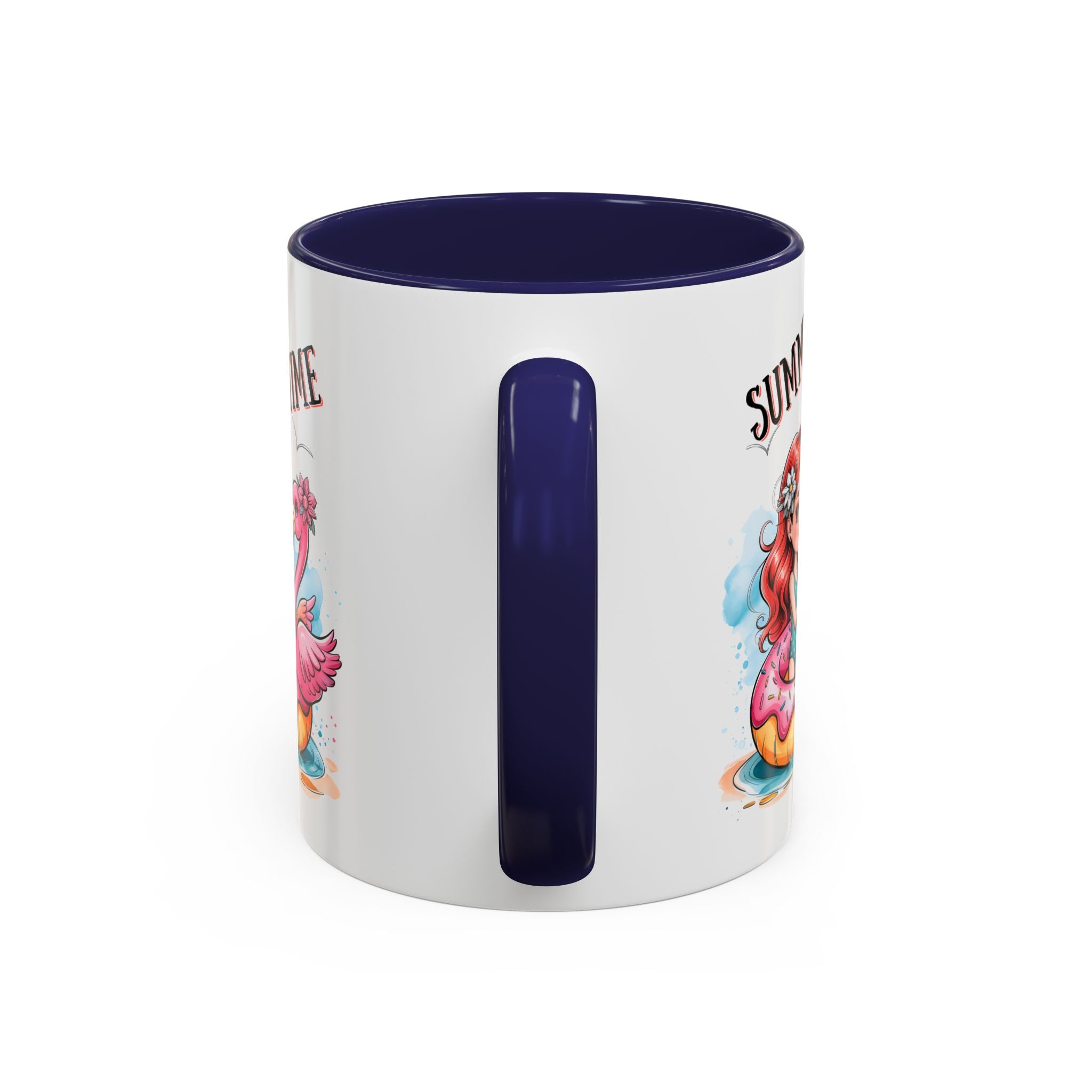 Summer Time Accent Coffee Mug - 11oz & 15oz funny cute girl floating
