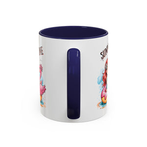 Summer Time Accent Coffee Mug - 11oz & 15oz funny cute girl floating