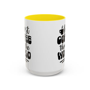 First Coffee Then the World - Stylish Accent Coffee Mug for Coffee Lovers, Gift for Friends, Kitchen Decor, Office Mug, Holiday Present