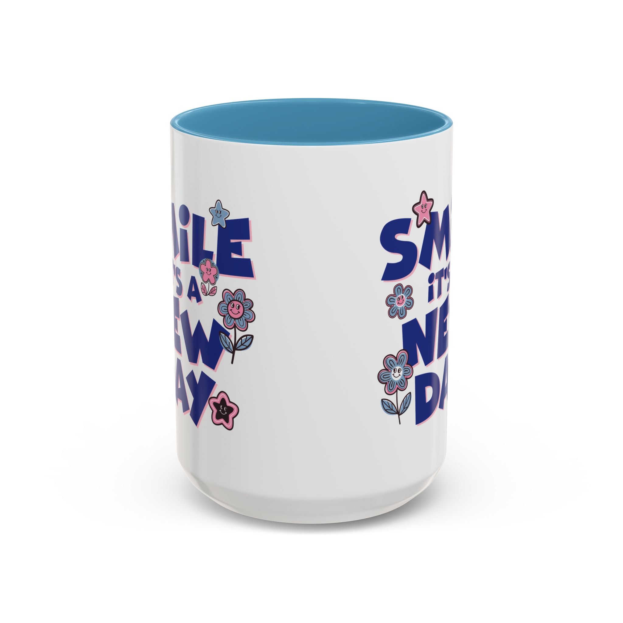 Inspirational Flower Design Coffee Mug - "Smile It's a New Day" - Perfect Gift for Coffee Lovers