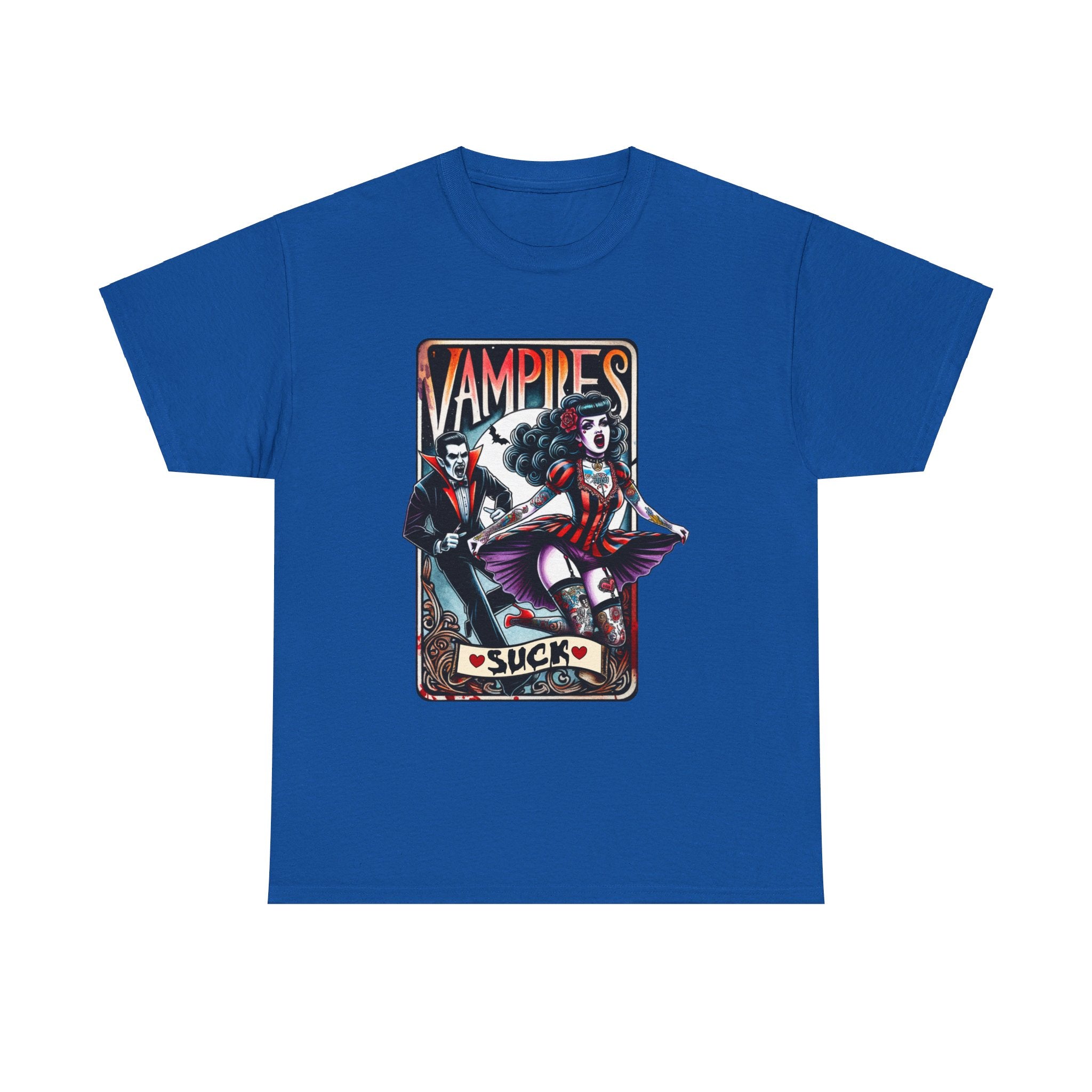 vampires suck horror art Unisex Heavy Cotton Tee men women