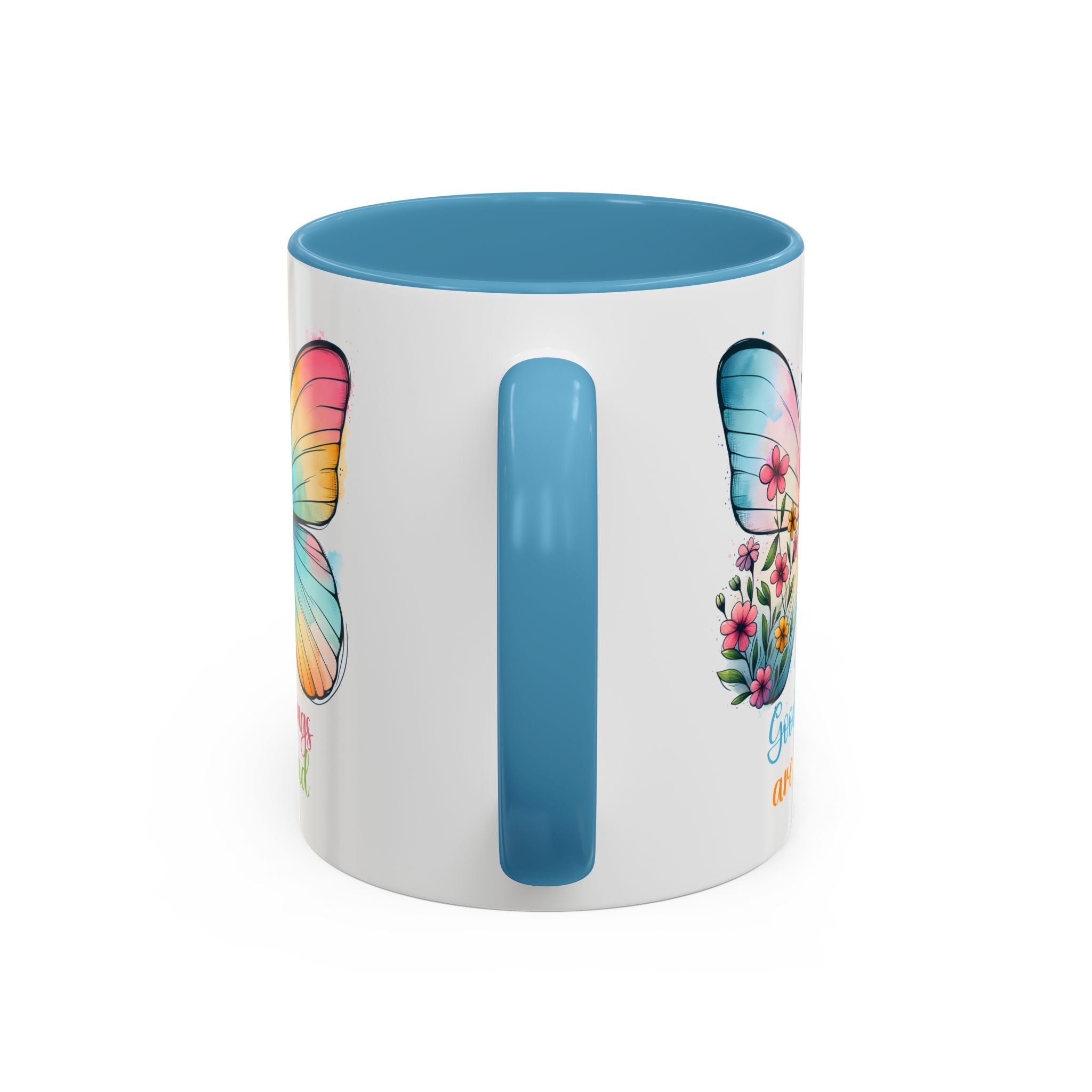 Inspirational Butterfly Coffee Mug positive vibe mental health