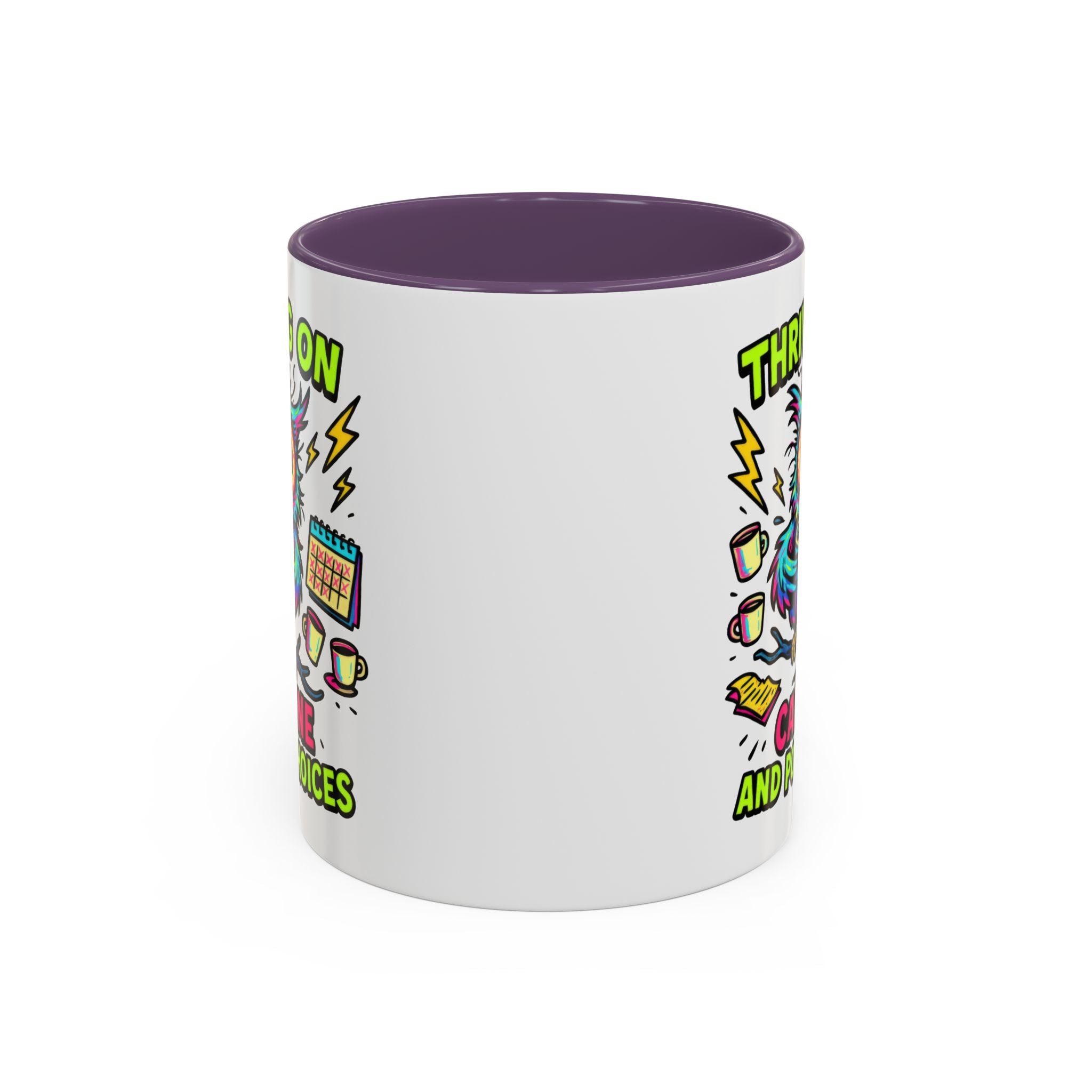Thriving on Caffeine Mug | Funny Owl Coffee Cup | Gift for Coffee Lovers | Cute Kitchen Decor | Birthday, Holiday Gift