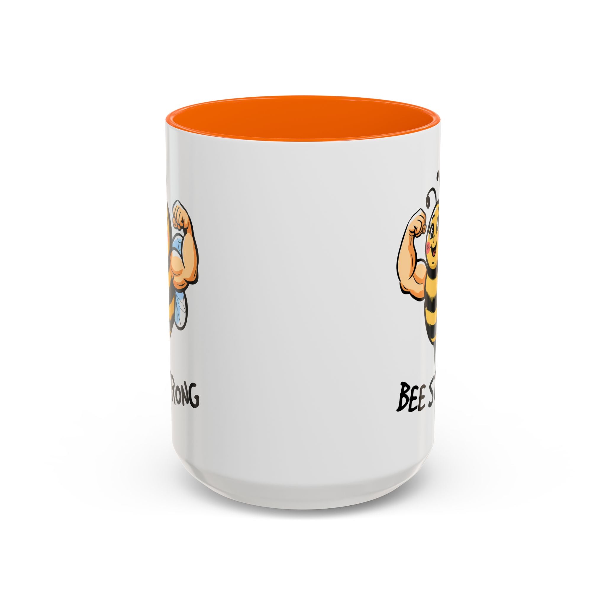 Bee Strong Accent Coffee Mug - Motivational Mug for Strength and mental health