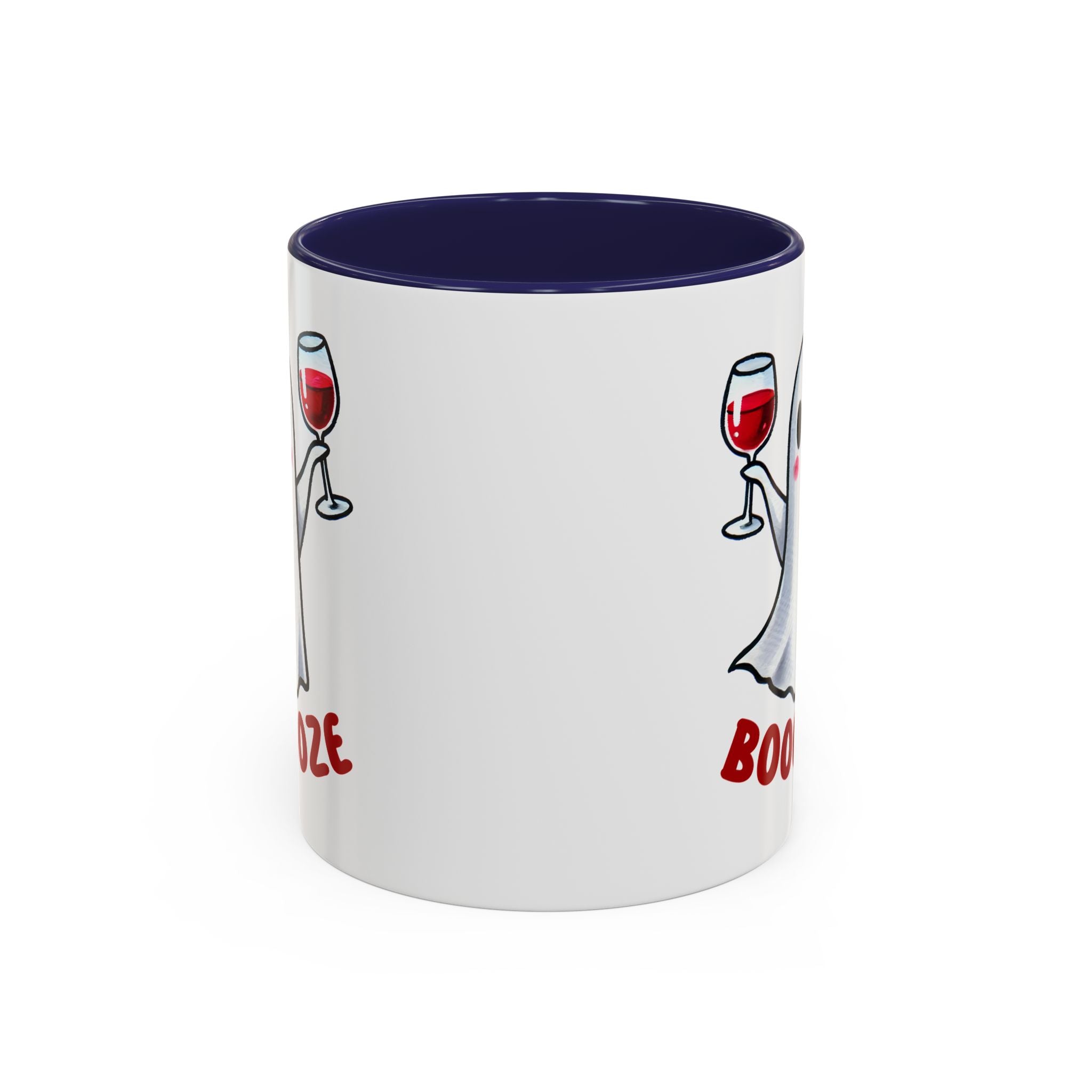 Boozy Ghost Accent Coffee Mug | Funny Halloween Tea Cup, Spooky Gift, Halloween Decor, Ghost Mug for Parties, Unique Drinkware