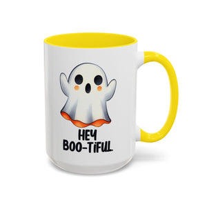 Hey Boo-tiful Ghost Coffee Mug, Halloween Mug, Cute Gift, Spooky Decor, Fun Mug