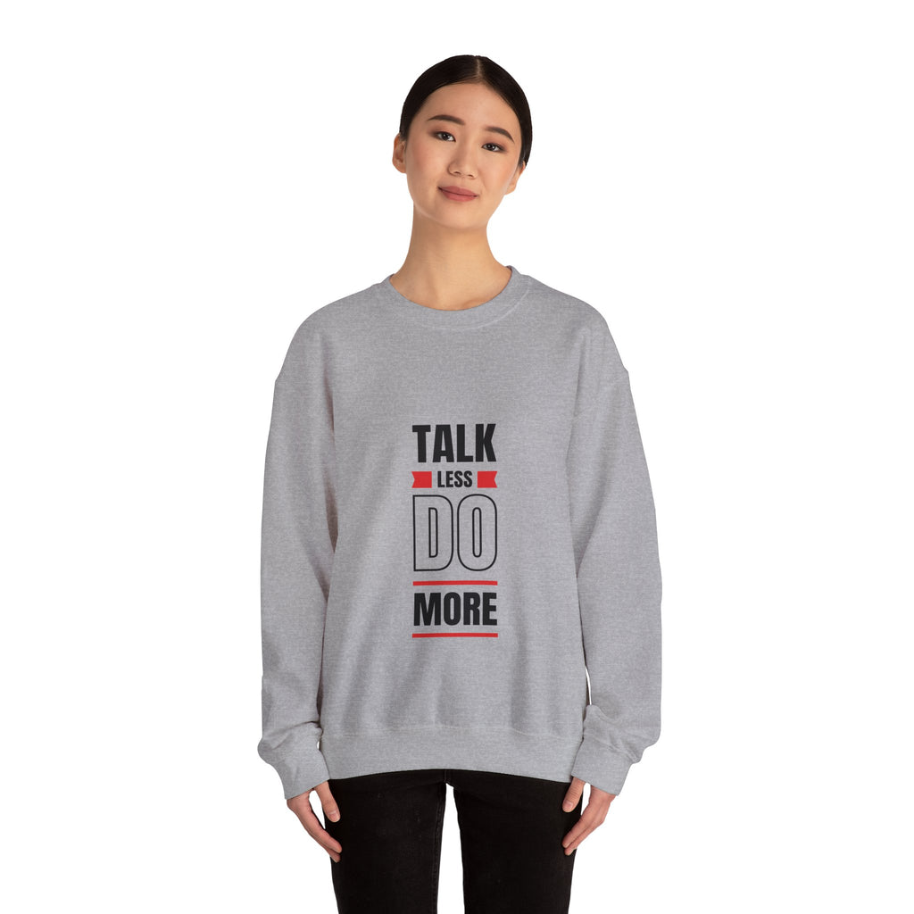 Talk less do more Unisex Heavy Blend™ Crewneck Sweatshirt personalized products
