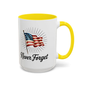 Patriotic Never Forget Coffee Mug - 11oz & 15oz USA flag