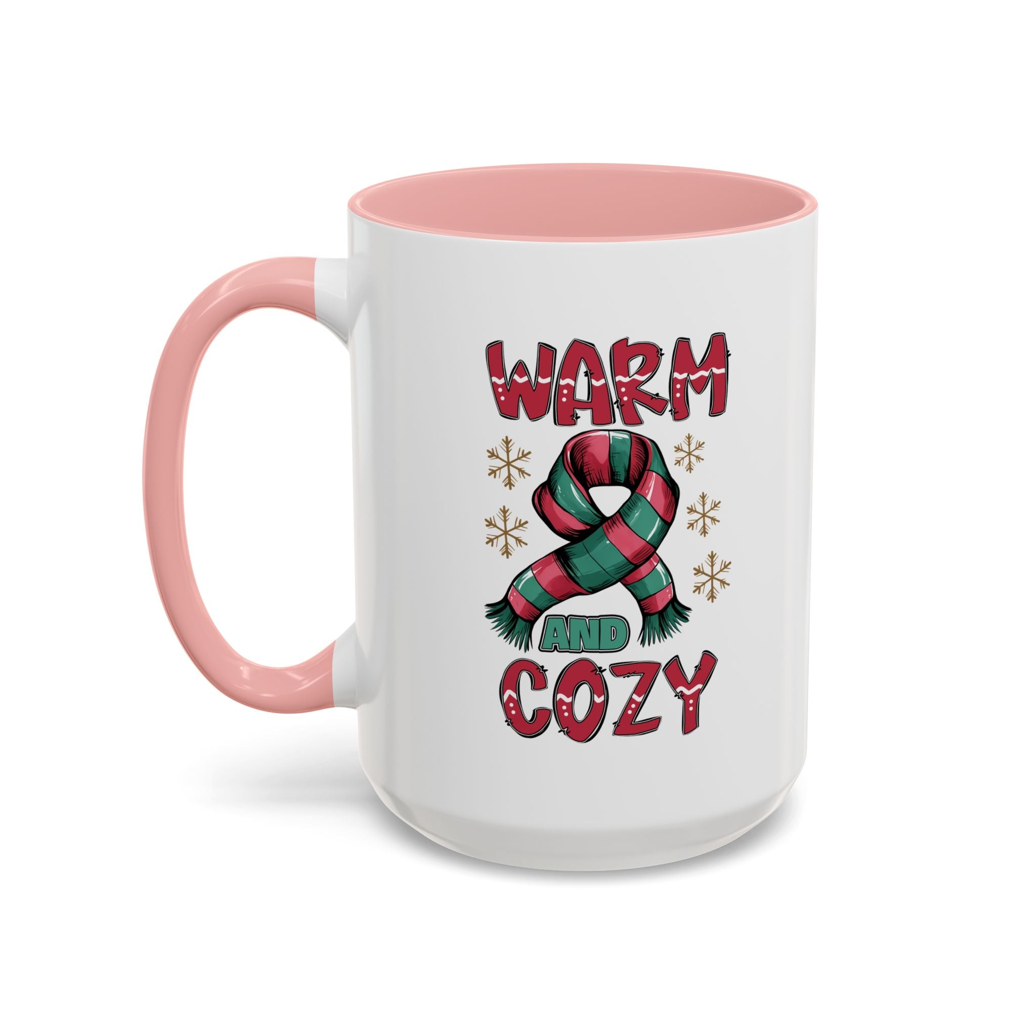 Warm & Cozy Holiday Accent Coffee Mug - Perfect for Winter Mornings, Christmas Gifts, Hot Beverage Lovers, Seasonal Decor, Cozy Vibes