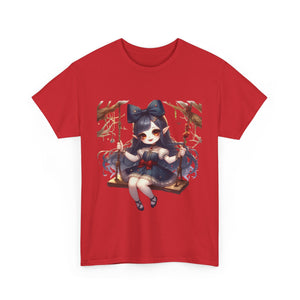vampire girl on a swing horror Unisex Heavy Cotton Tee men women halloween #23