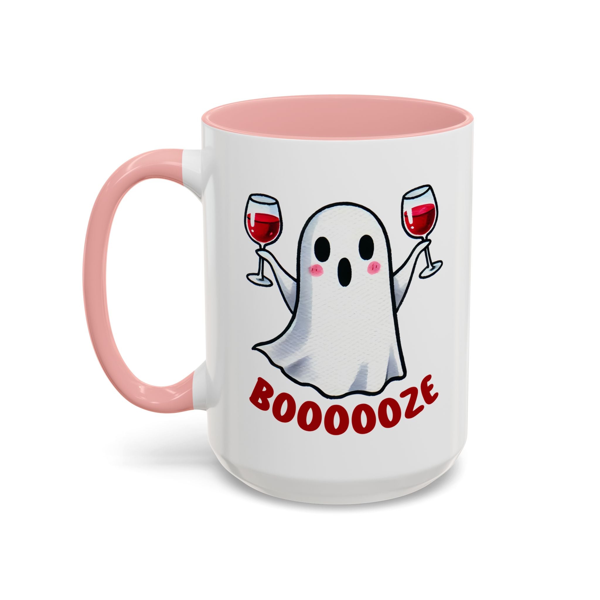 Boozy Ghost Accent Coffee Mug | Funny Halloween Tea Cup, Spooky Gift, Halloween Decor, Ghost Mug for Parties, Unique Drinkware