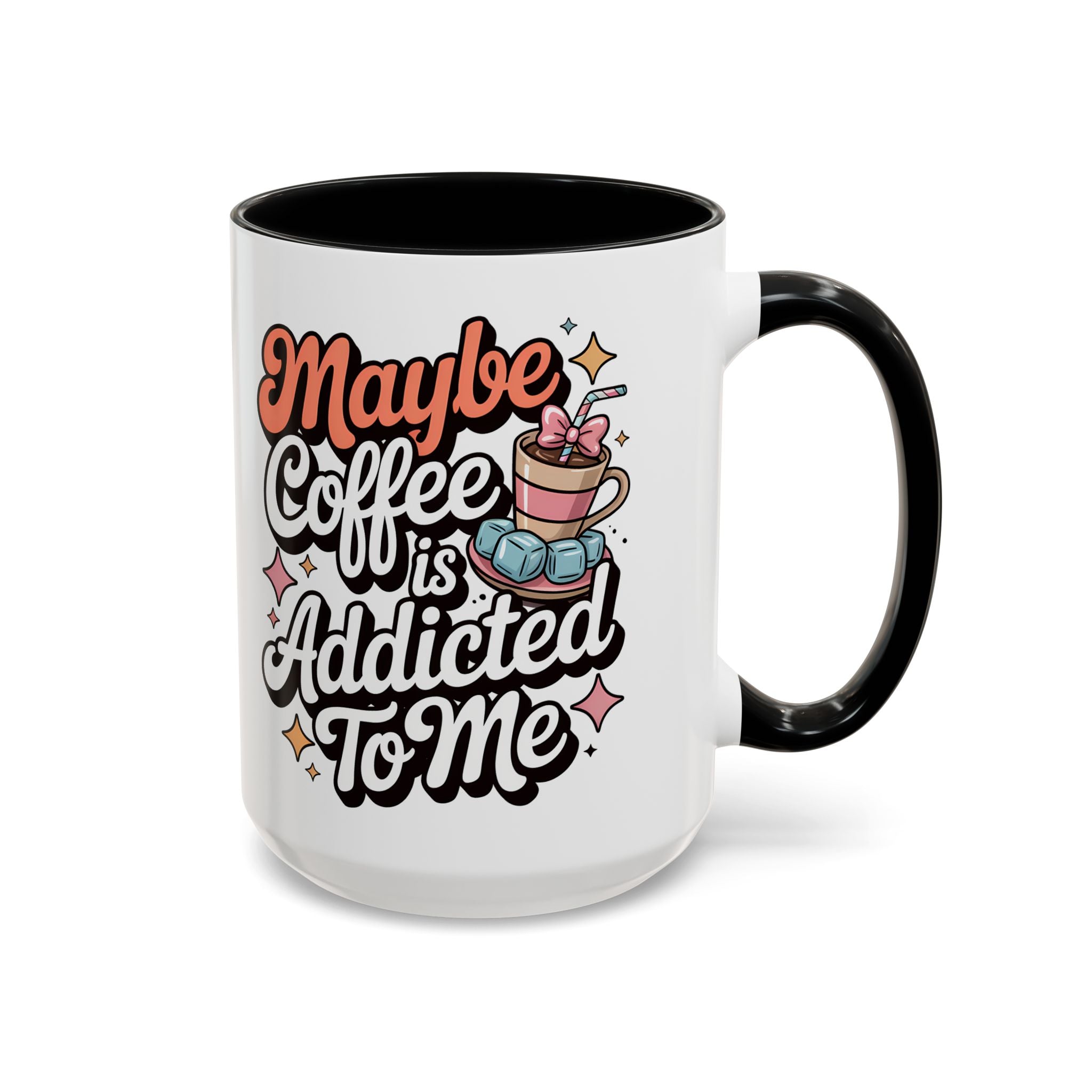 Coffee Addict Accent Mug - Fun Design for Coffee Lovers