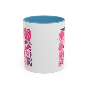 Pink Floral Awareness Coffee Mug, Breast Cancer Awareness Mug, Gift for Her, Supportive Drinkware, Motivational Mug