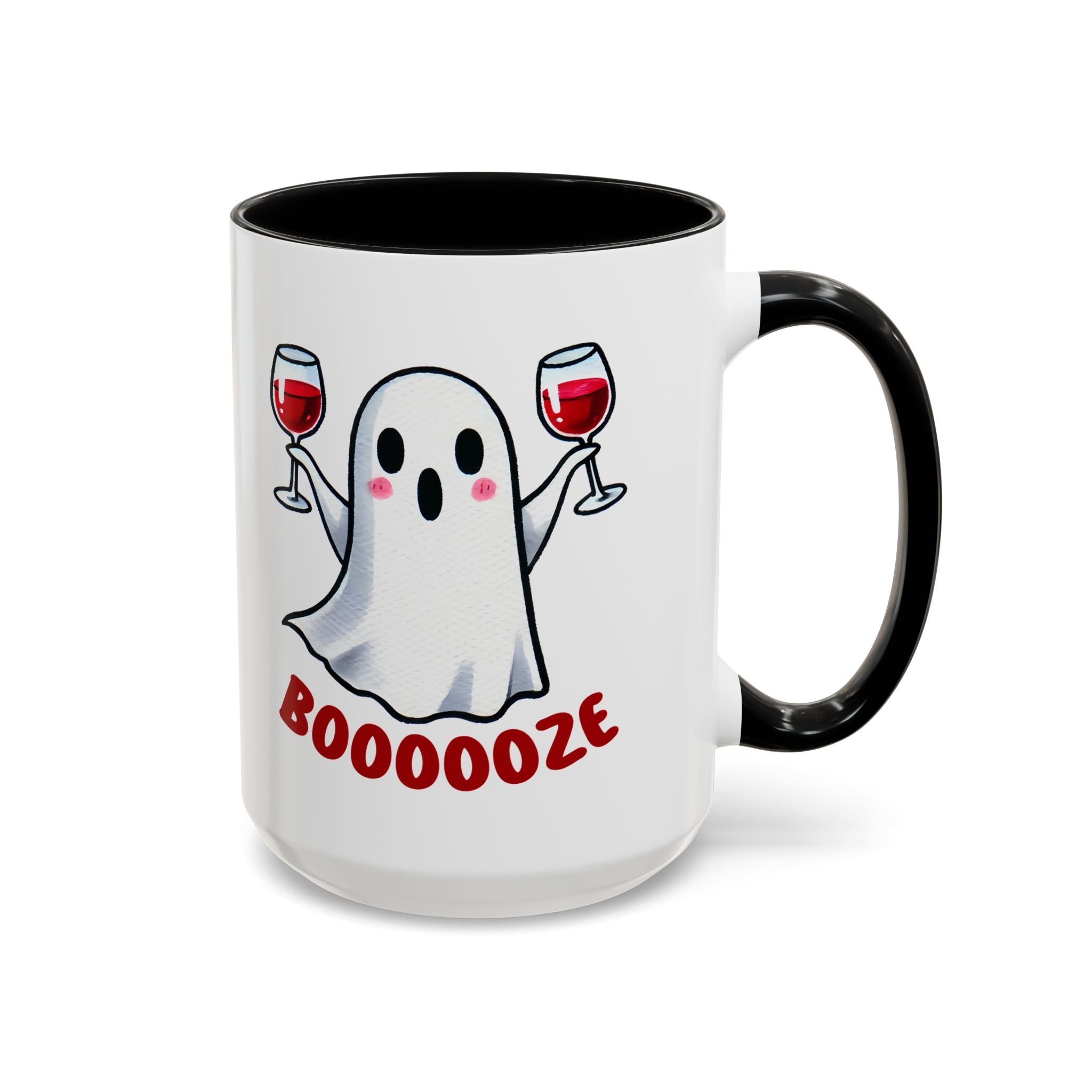 Boozy Ghost Accent Coffee Mug | Funny Halloween Tea Cup, Spooky Gift, Halloween Decor, Ghost Mug for Parties, Unique Drinkware