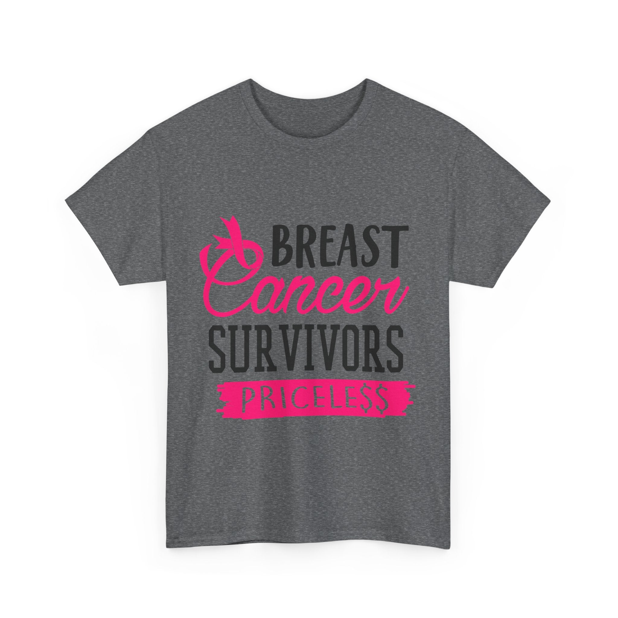 Breast Cancer Survivor Tee, Inspirational Shirt, Unisex Heavy Cotton Tee, Support Breast Cancer Awareness, Gift for Survivors