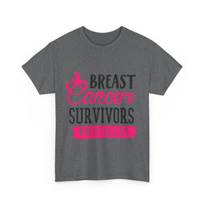 Breast Cancer Survivor Tee, Inspirational Shirt, Unisex Heavy Cotton Tee, Support Breast Cancer Awareness, Gift for Survivors