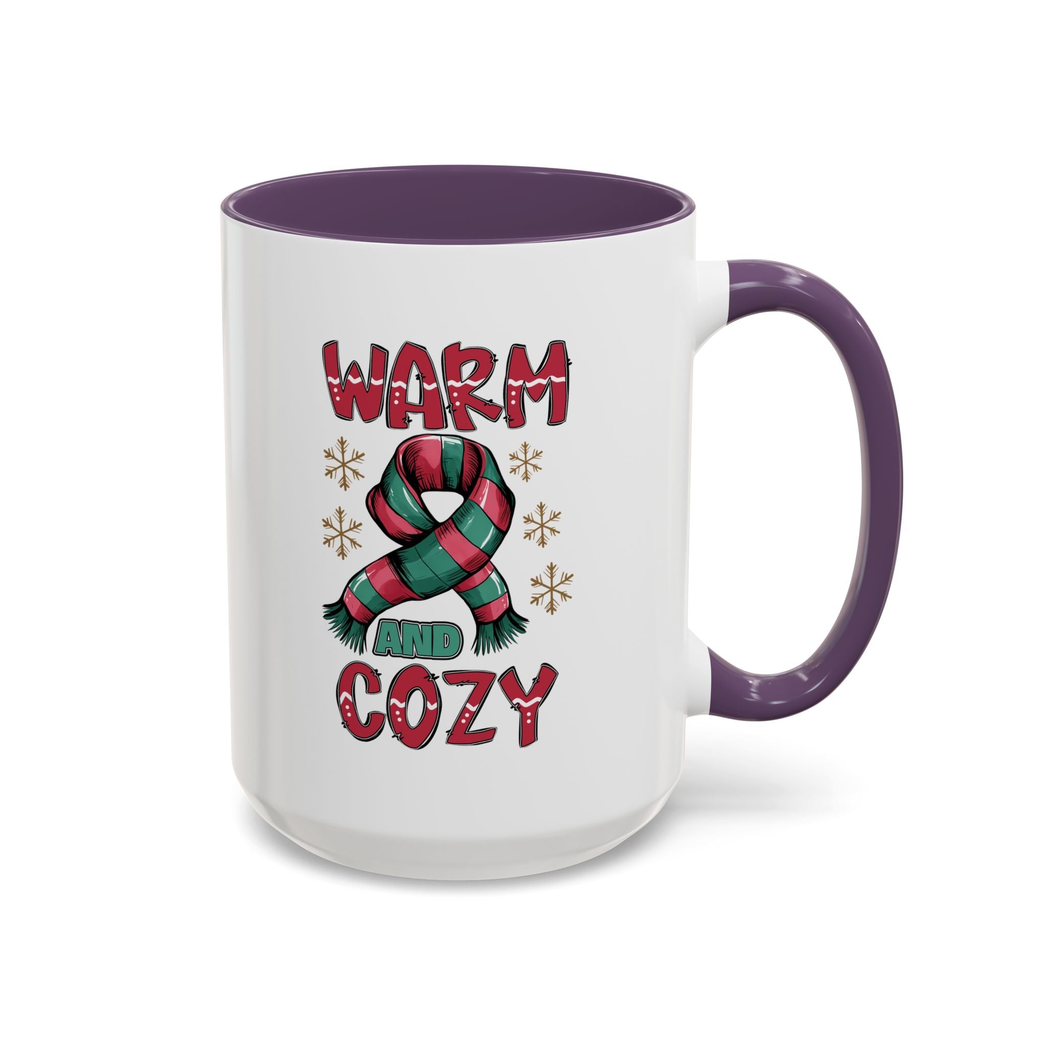 Warm & Cozy Holiday Accent Coffee Mug - Perfect for Winter Mornings, Christmas Gifts, Hot Beverage Lovers, Seasonal Decor, Cozy Vibes