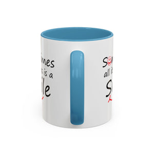 Inspirational Coffee Mug - "Sometimes All It Takes is a Smile" - Perfect Gift for Friends and Family
