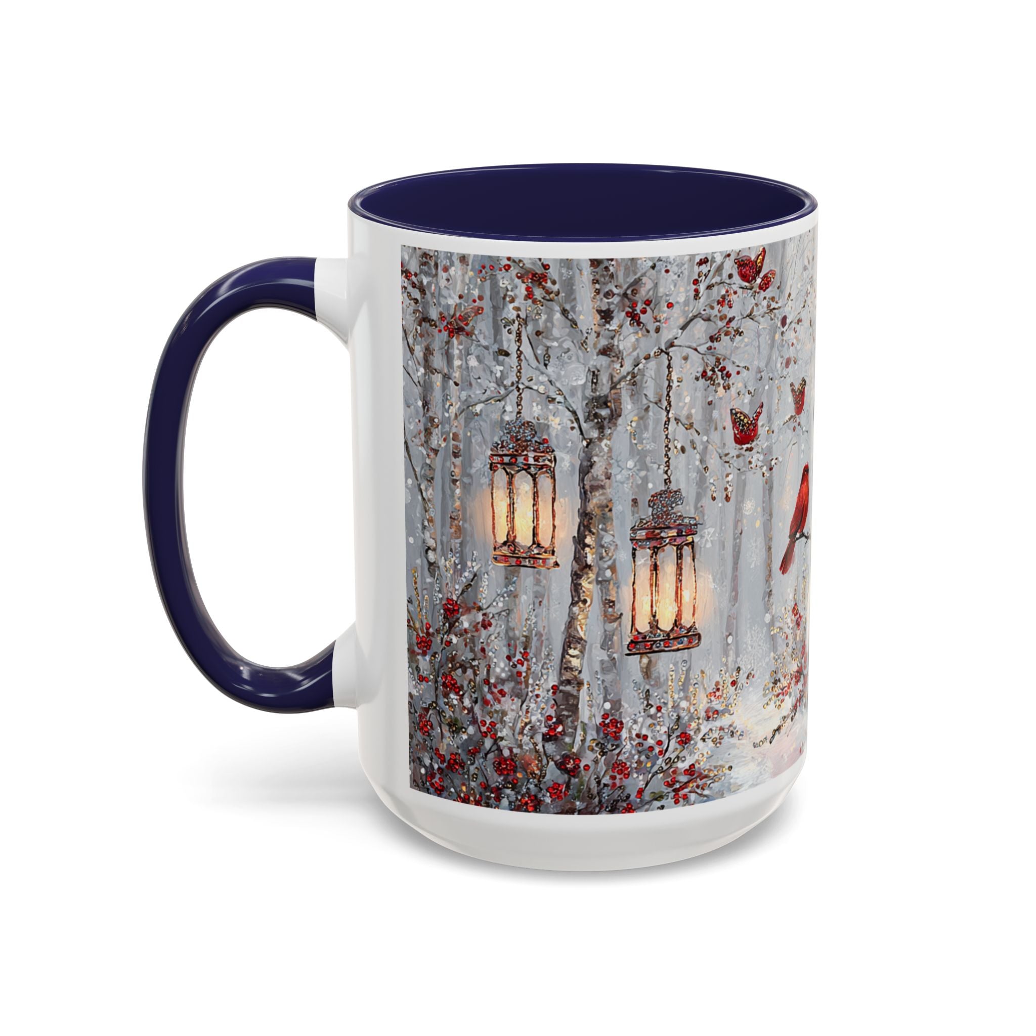 Winter Wonderland Coffee Mug - Snowman & Cardinals Design (11/15oz)
