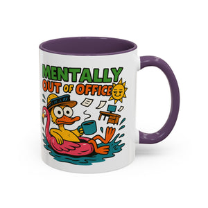 Fun Summer Coffee Mug, Quirky Gift for Beach Lovers, Office Humor Mug, Relaxation, Vacation, Cute Animal Design