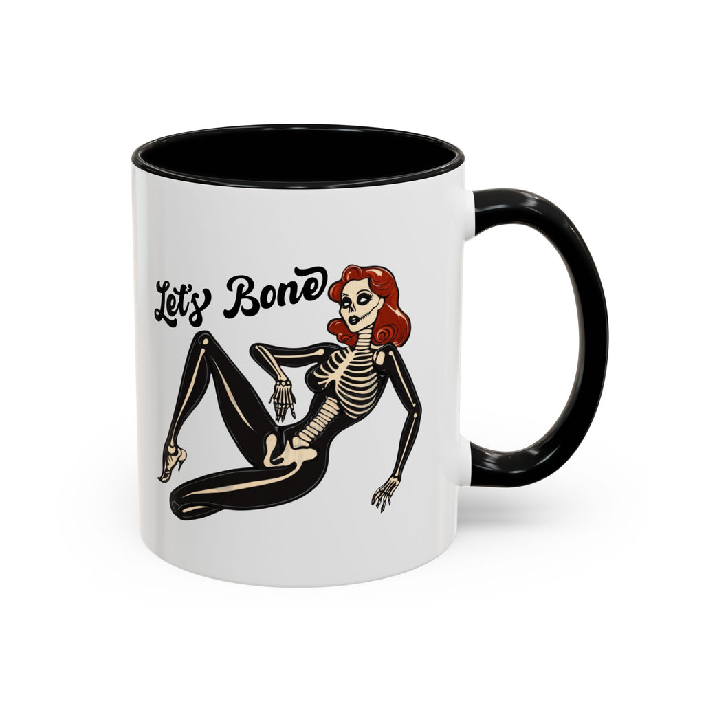 Spooky Skeleton Mug - Let's Bone, Halloween Gift, Gothic Coffee Cup, Unique Home Decor, Fun Drinkware