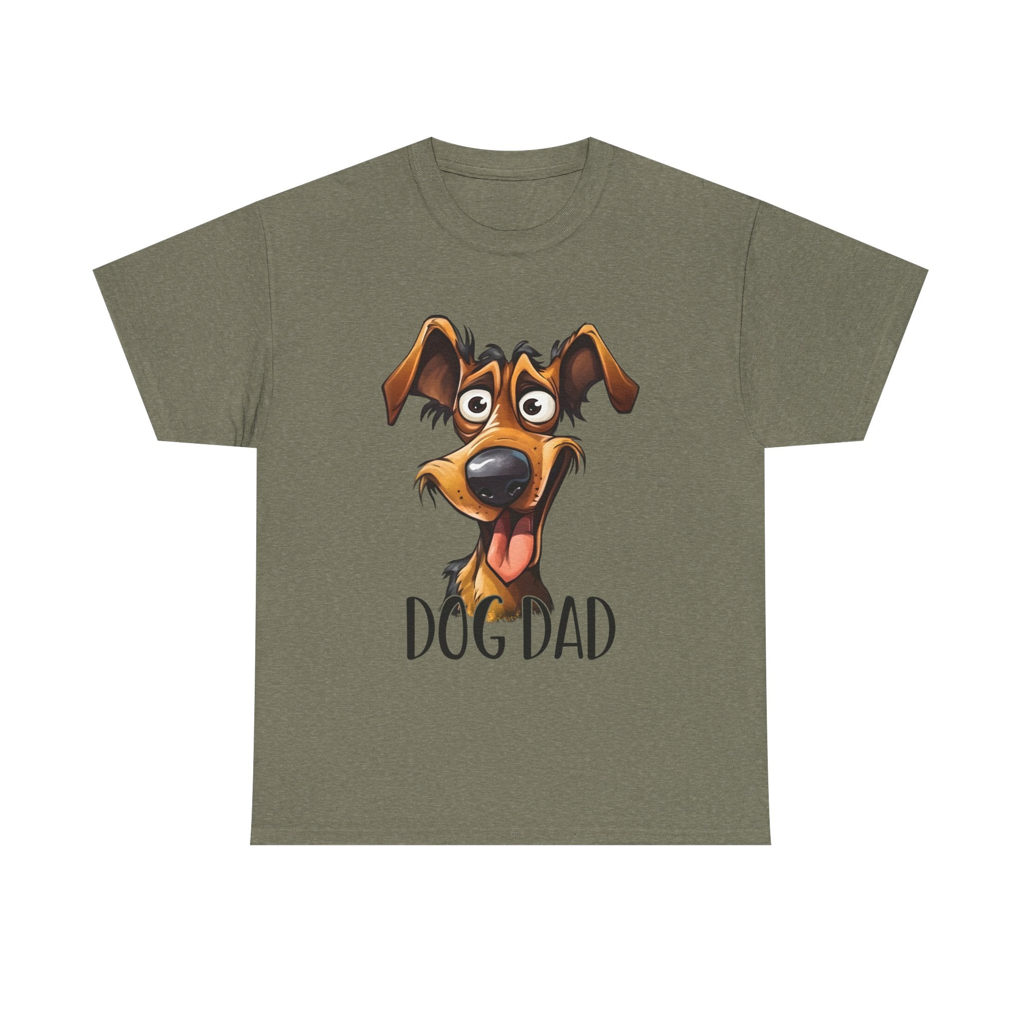 Dog Dad Unisex Heavy Cotton Tee, Pet Lover Gift, Fun Shirt for Father’s Day, Dog Owner Humor Tee, Great for Birthdays, Casual Wear