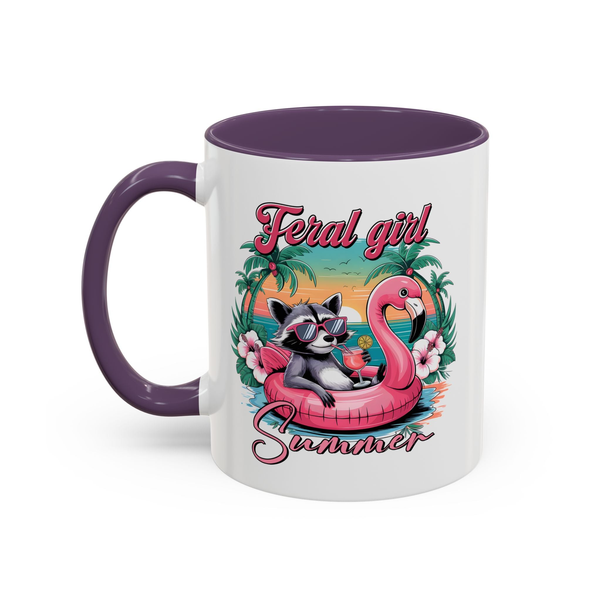 Feral Girl Summer Coffee Mug - Accent Design for Animal Lovers