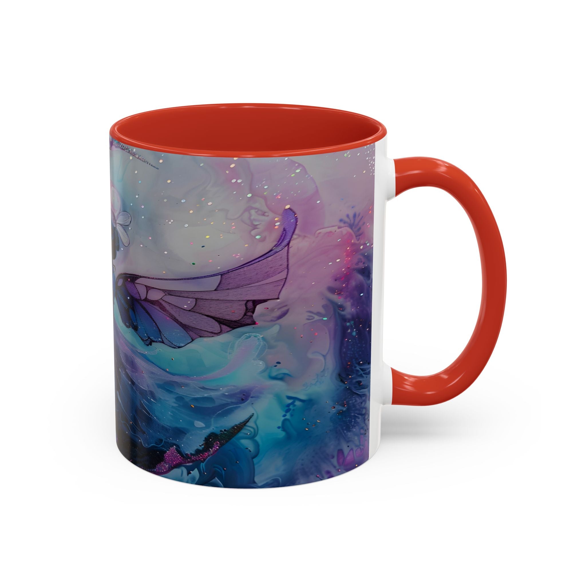 Enchanted Fairy Accent Coffee Mug — Magical Night Sky Illustration (11/15oz) fantasy