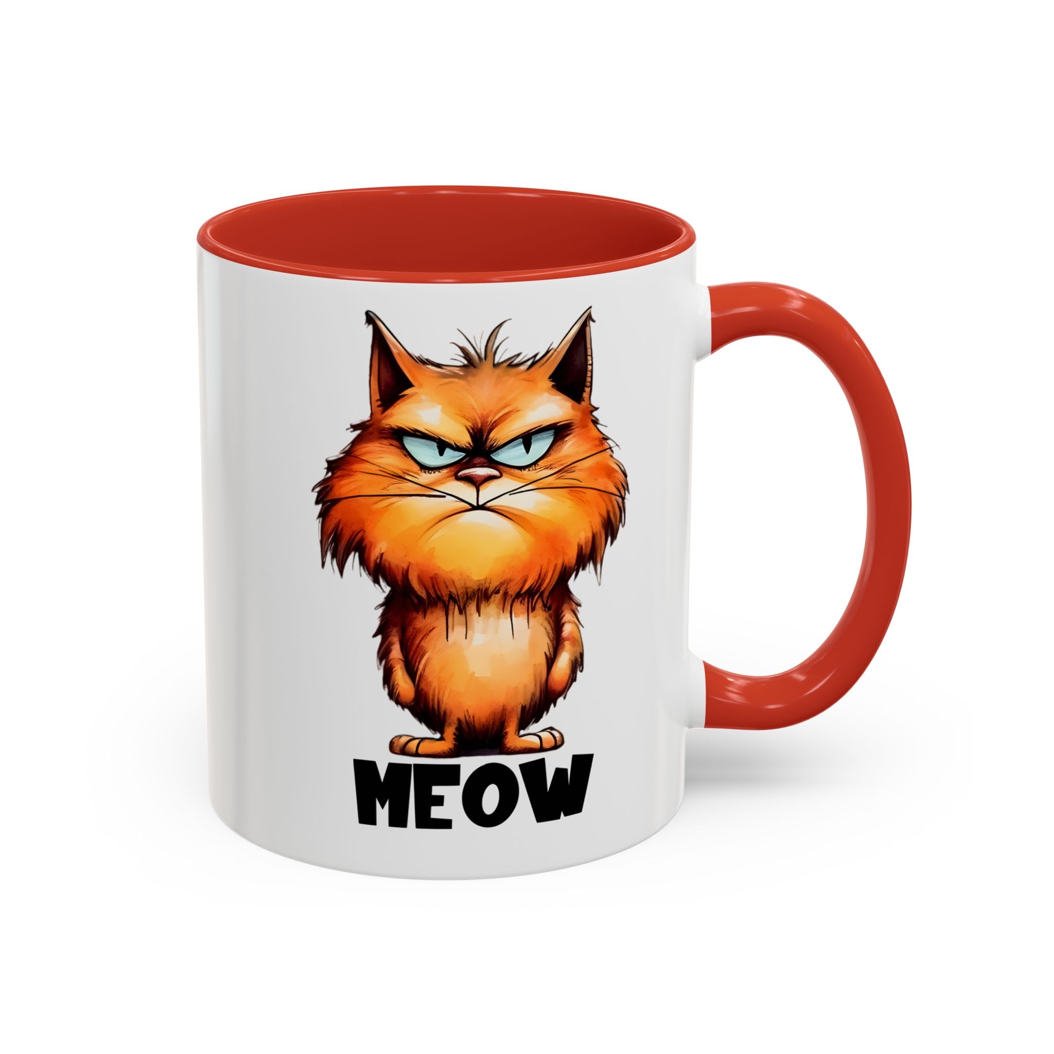 Funny grumpy  Cat Accent Coffee Mug - Perfect Gift for Cat Lovers, Meow Mug, Pet Owner Present, Caffeine Fix, Novelty Drinkware